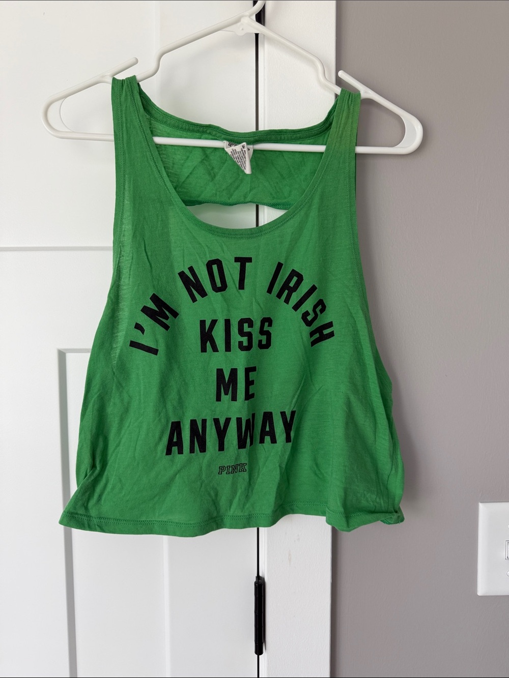 PINK Victoria's Secret Green Graphic Tank